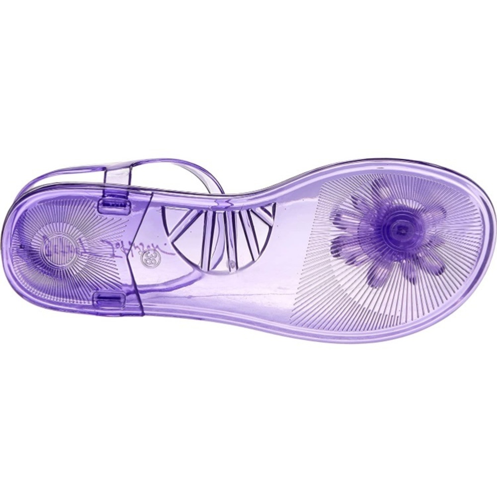 🧨1 LEFT🧨 NWOB BETSEY JOHNSON 🌸 Women's 6 Tabby Sandal PURPLE JELLY FLOWER - Picture 7 of 8